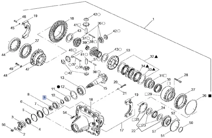87674552 - Подшипник в сб. (Claas 11368410/11305490) моста пер. DS 5кл. T8T8./Mg., Axion9