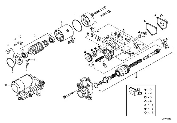 42471440 - Ремкомплект стартера (бендикс) ДВС Cursor10/13 CR